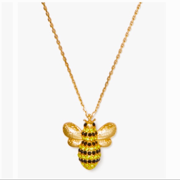 🎉HP♠️ Kate Spade Picnic Perfect Mini Bee Pendant - Picture 2 of 6